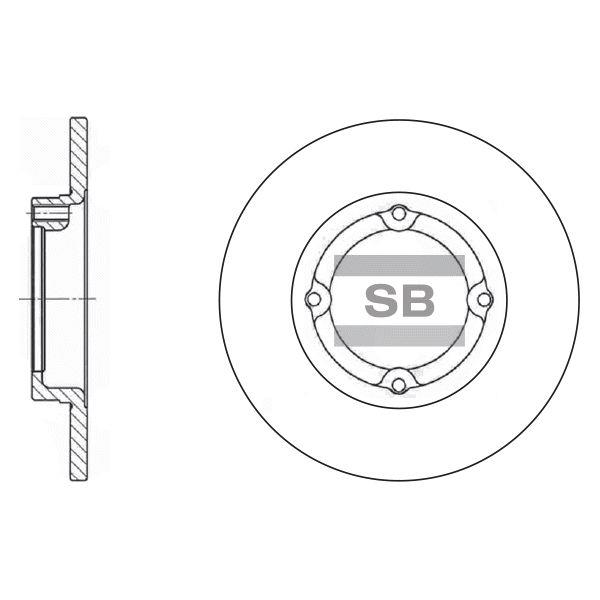 Sangsin SD3002 Тормозной диск передний невентилируемый SD3002: Отличная цена - Купить в Польше на 2407.PL!