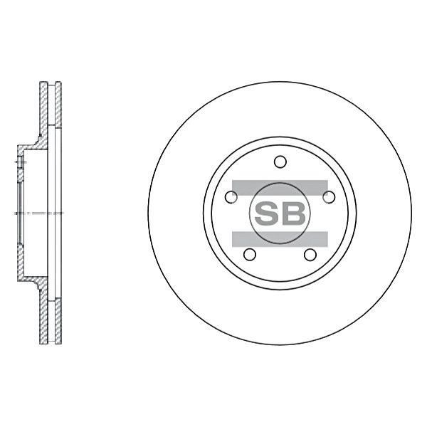 Sangsin SD3029 Тормозной диск передний вентилируемый SD3029: Отличная цена - Купить в Польше на 2407.PL!