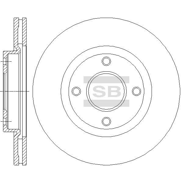 Sangsin SD4238 Тормозной диск передний вентилируемый SD4238: Отличная цена - Купить в Польше на 2407.PL!