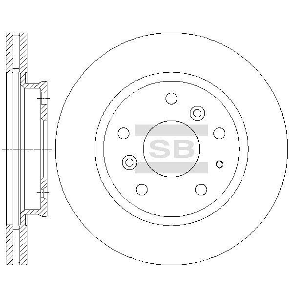 Sangsin SD4413 Front brake disc ventilated SD4413: Buy near me in Poland at 2407.PL - Good price!