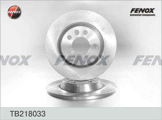 Fenox TB218033 Rear brake disc, non-ventilated TB218033: Buy near me in Poland at 2407.PL - Good price!
