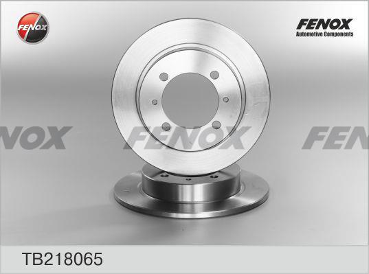 Fenox TB218065 Rear brake disc, non-ventilated TB218065: Buy near me in Poland at 2407.PL - Good price!