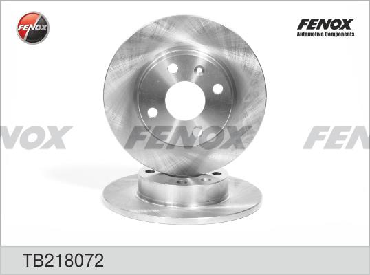 Fenox TB218072 Rear brake disc, non-ventilated TB218072: Buy near me at 2407.PL in Poland at an Affordable price!