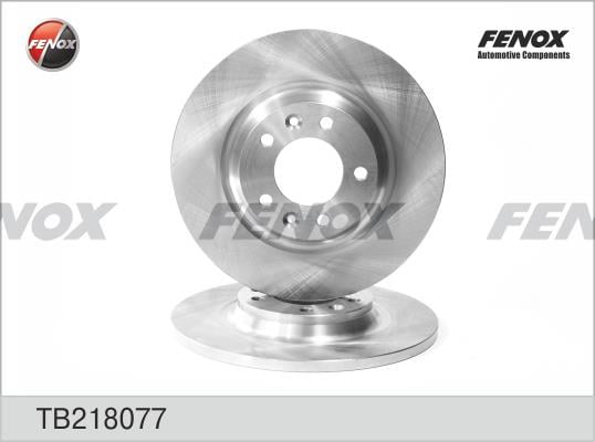 Fenox TB218077 Rear brake disc, non-ventilated TB218077: Buy near me at 2407.PL in Poland at an Affordable price!