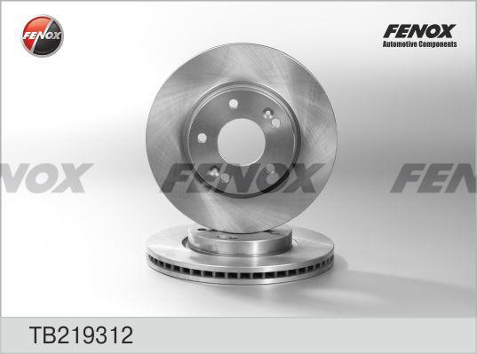 Fenox TB219312 Front brake disc ventilated TB219312: Buy near me in Poland at 2407.PL - Good price!