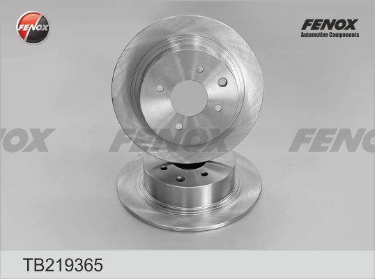 Fenox TB219365 Rear brake disc, non-ventilated TB219365: Buy near me in Poland at 2407.PL - Good price!