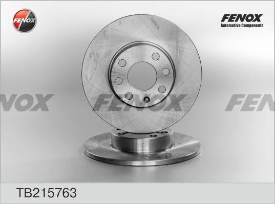 Fenox TB215763 Unventilated front brake disc TB215763: Buy near me in Poland at 2407.PL - Good price!