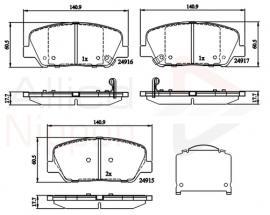 Comline ADB32259 Brake Pad Set, disc brake ADB32259: Buy near me in Poland at 2407.PL - Good price!