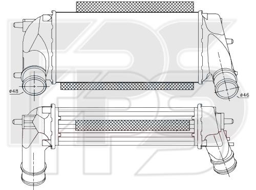 FPS FP 28 T011-X Intercooler, charger FP28T011X: Buy near me in Poland at 2407.PL - Good price!