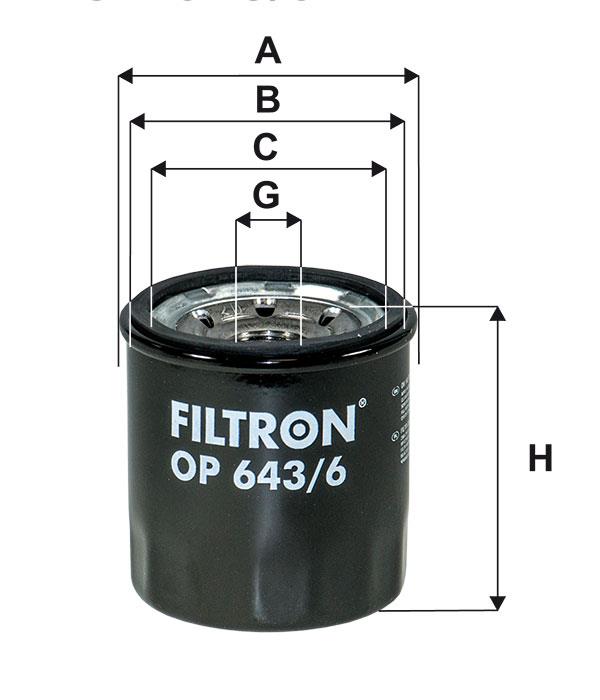 Filtron OP 643/6 Oil Filter OP6436: Buy near me in Poland at 2407.PL - Good price!