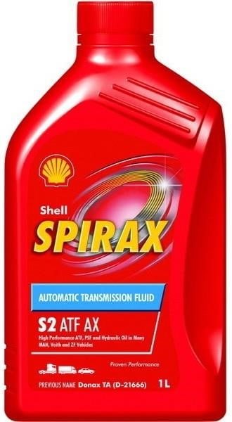 Shell SPIRAX S2 ATF AX 1L Transmission oil Shell Spirax S2 ATF AX, 1L SPIRAXS2ATFAX1L: Buy near me in Poland at 2407.PL - Good price!