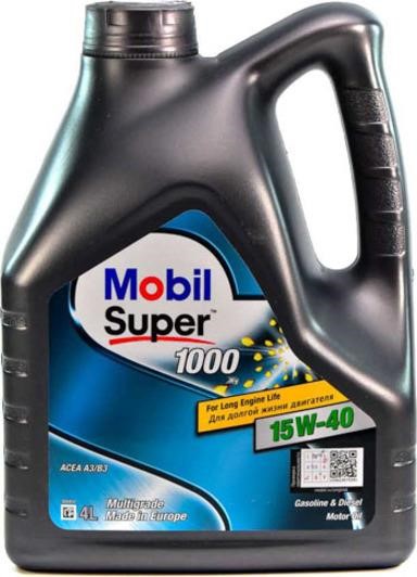 Mobil 150550 Engine oil Mobil Super 1000 X1 15W-40, 4L 150550: Buy near me in Poland at 2407.PL - Good price!