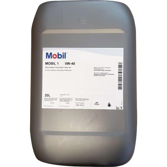Mobil 153731 Engine oil Mobil 1 Full Synthetic 0W-40, 20L 153731: Buy near me in Poland at 2407.PL - Good price!