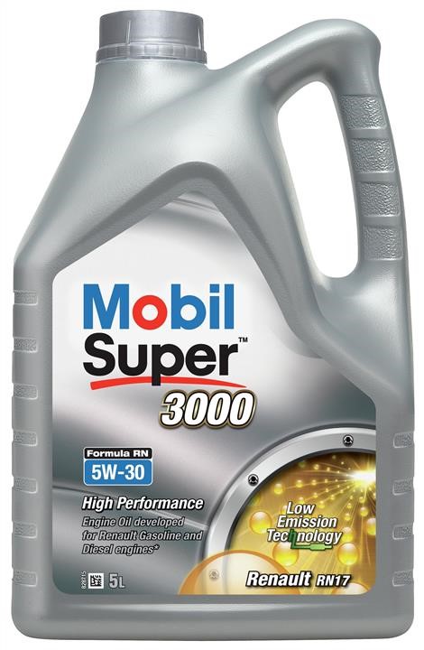 Mobil 155775 Engine oil Mobil Super 3000 Formula RN 5W-30, 5L 155775: Buy near me in Poland at 2407.PL - Good price!