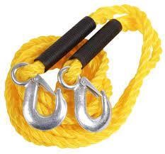 Carface DO CF12216A Tow rope with carabiners 3.2 m (polyamide, yellow) DOCF12216A: Buy near me at 2407.PL in Poland at an Affordable price!