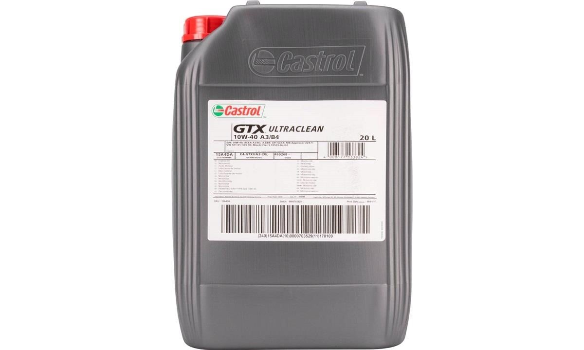 Castrol 15A4DA Engine oil Castrol GTX Ultraclean 10W-40, 20L 15A4DA: Buy near me in Poland at 2407.PL - Good price!