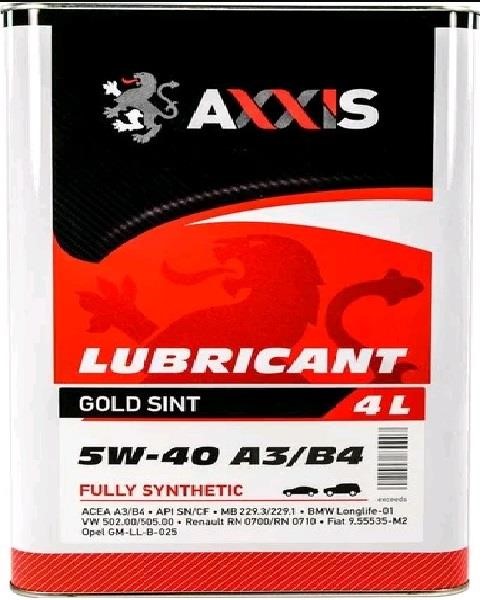 AXXIS 48021043870 Engine oil AXXIS Gold Sint 5W-40, 4L 48021043870: Buy near me in Poland at 2407.PL - Good price!
