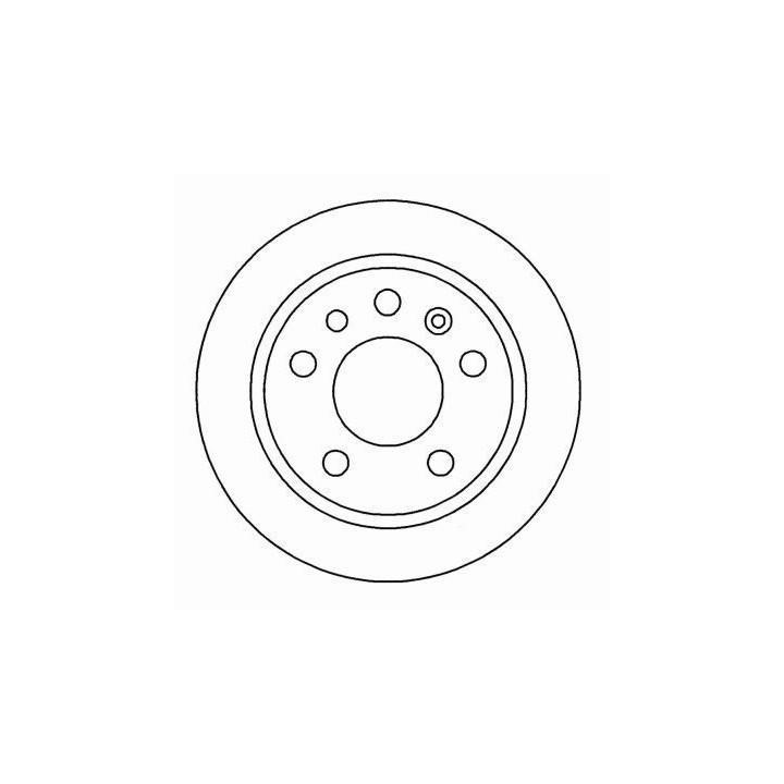 ABS 16287 Rear brake disc, non-ventilated 16287: Buy near me in Poland at 2407.PL - Good price!