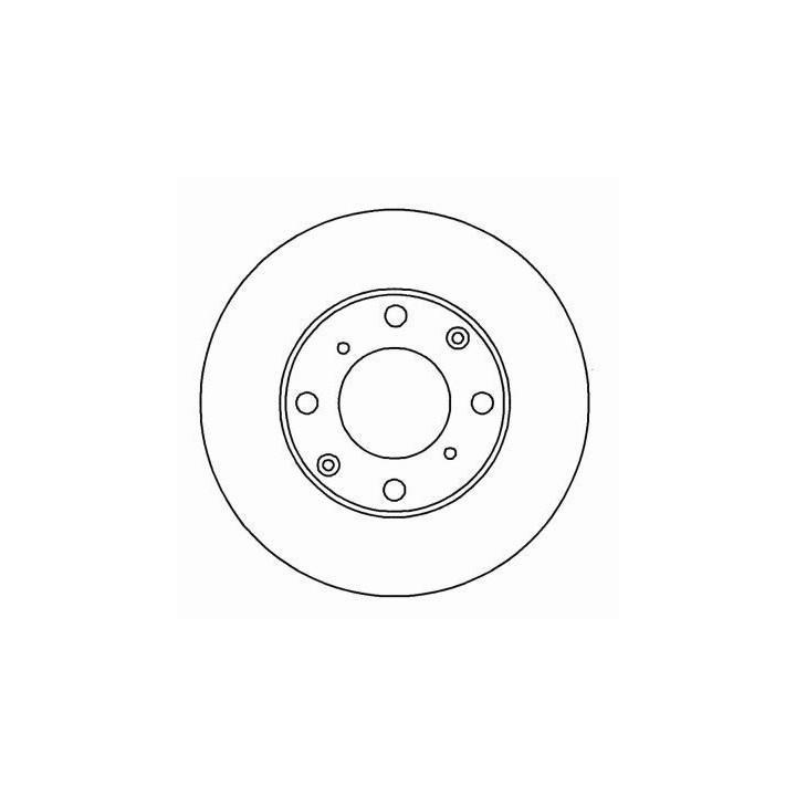 ABS 15938 Front brake disc ventilated 15938: Buy near me in Poland at 2407.PL - Good price!