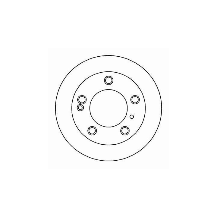 ABS 16053 Rear brake disc, non-ventilated 16053: Buy near me in Poland at 2407.PL - Good price!