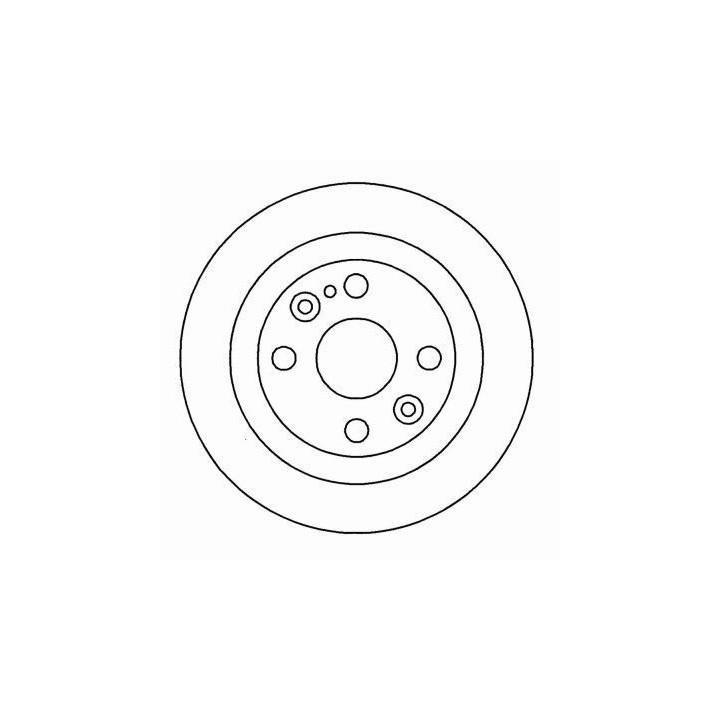 ABS 16088 Rear brake disc, non-ventilated 16088: Buy near me in Poland at 2407.PL - Good price!