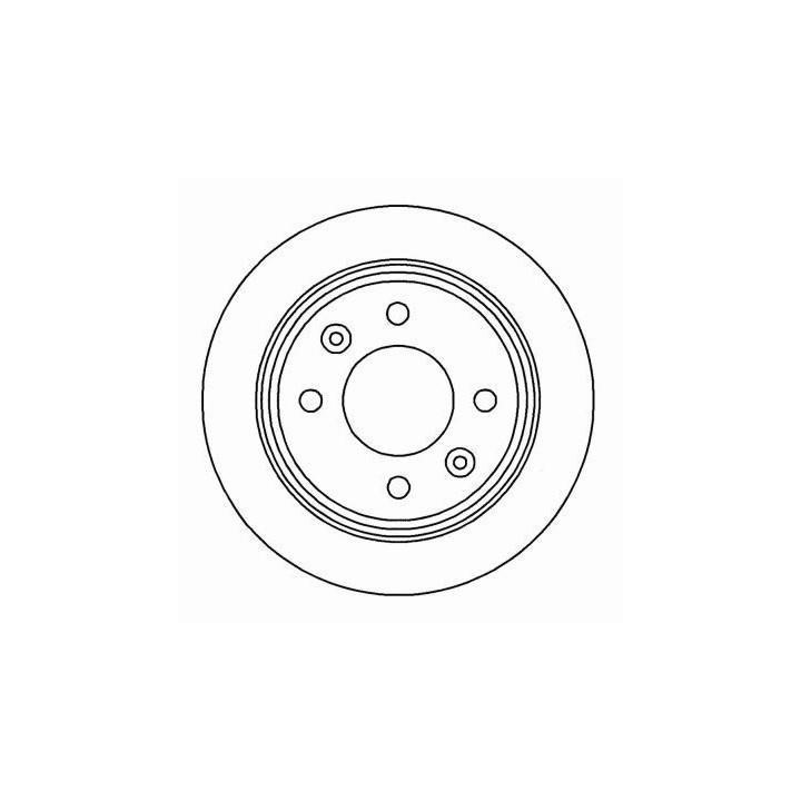 ABS 15890 Rear brake disc, non-ventilated 15890: Buy near me in Poland at 2407.PL - Good price!