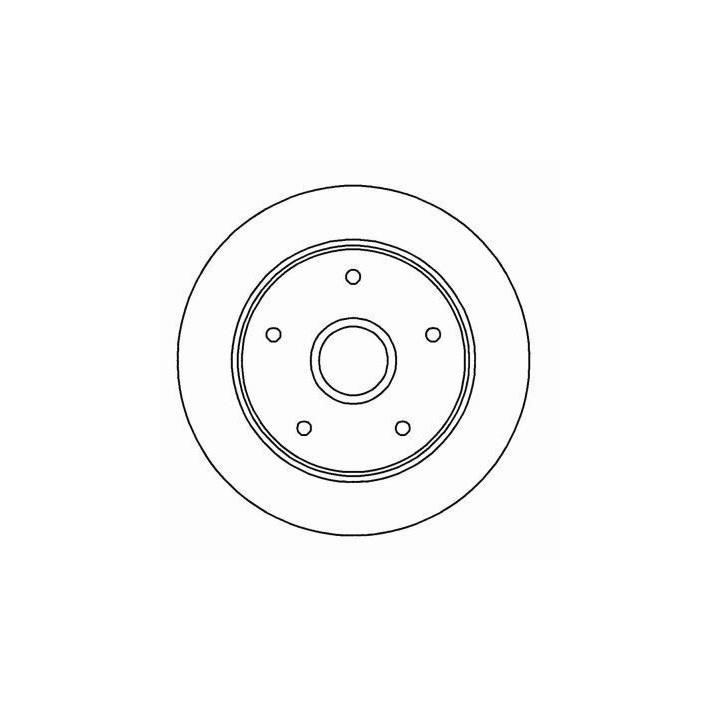 ABS 16296 Rear brake disc, non-ventilated 16296: Buy near me in Poland at 2407.PL - Good price!
