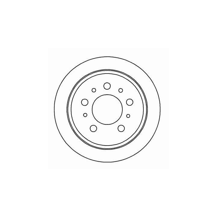 ABS 15955 Rear brake disc, non-ventilated 15955: Buy near me in Poland at 2407.PL - Good price!