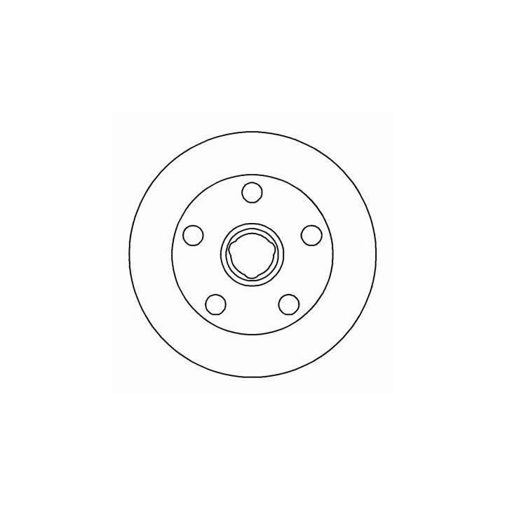 ABS 16329 Rear brake disc, non-ventilated 16329: Buy near me in Poland at 2407.PL - Good price!