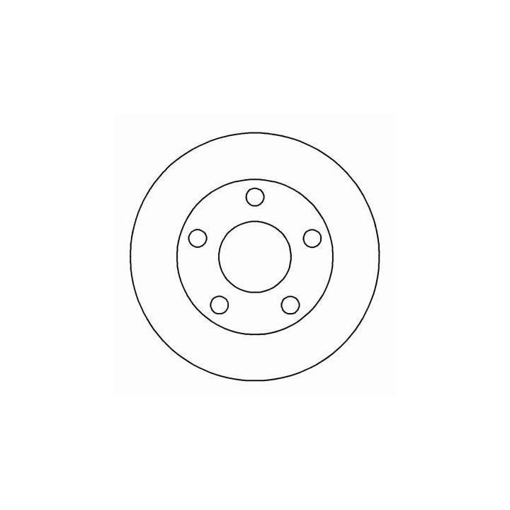 ABS 16442 Rear brake disc, non-ventilated 16442: Buy near me in Poland at 2407.PL - Good price!