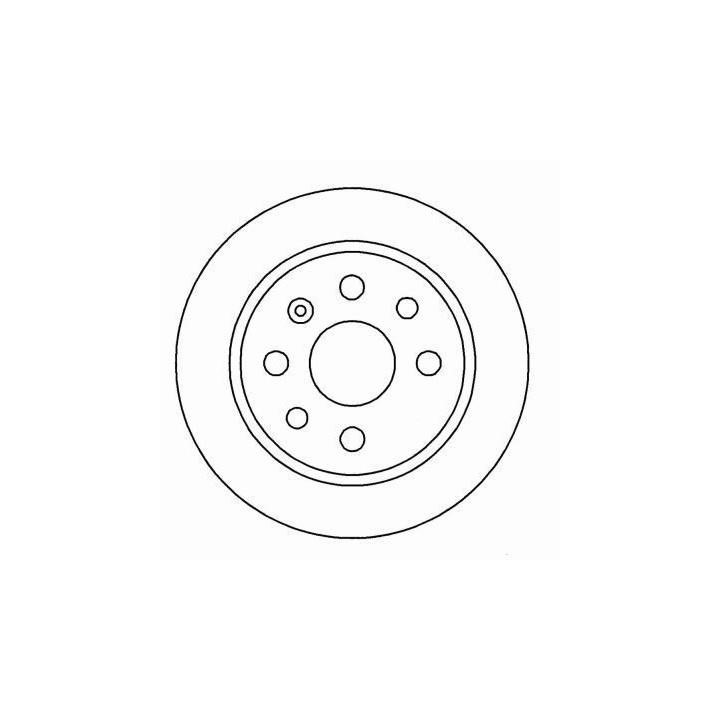 ABS 16488 Rear brake disc, non-ventilated 16488: Buy near me at 2407.PL in Poland at an Affordable price!