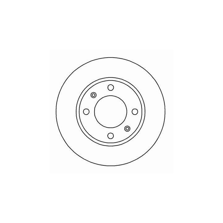 ABS 16876 Rear brake disc, non-ventilated 16876: Buy near me in Poland at 2407.PL - Good price!