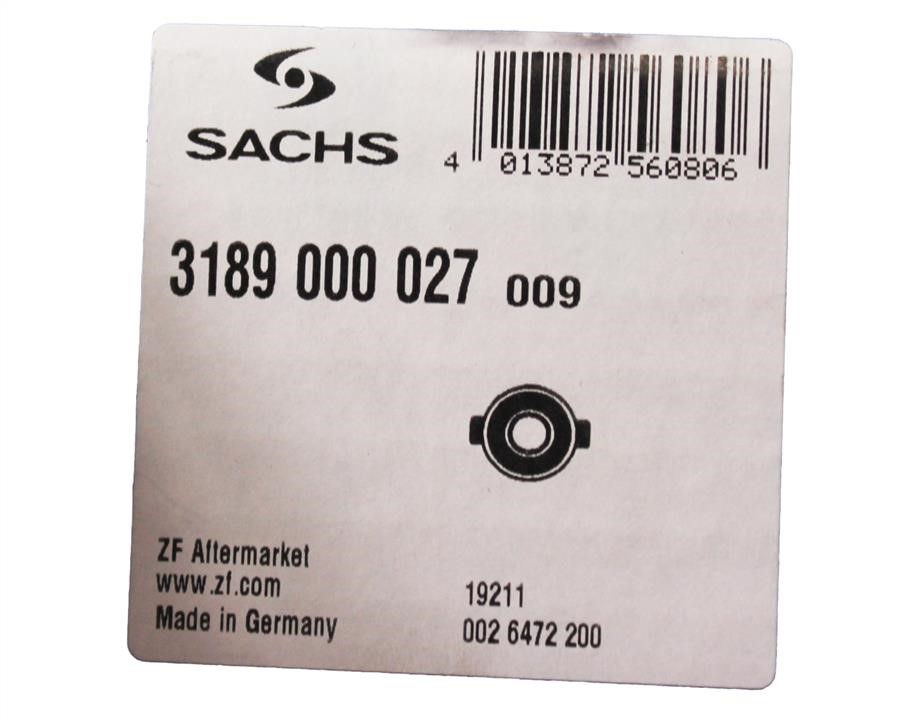 SACHS 3189 000 027 Release bearing 3189000027: Buy near me in Poland at 2407.PL - Good price!