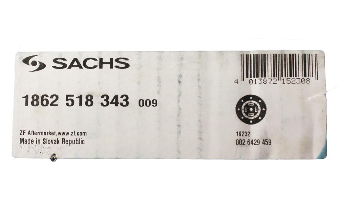 SACHS 1862 518 343 Clutch disc 1862518343: Buy near me in Poland at 2407.PL - Good price!