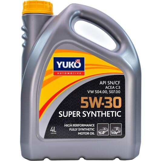 Yuko 4820070245660 Engine oil Yuko Super Synthetic C3 5W-30, 4L 4820070245660: Buy near me in Poland at 2407.PL - Good price!
