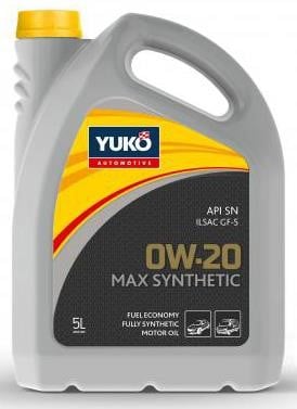 Yuko 4823110400920 Olej silnikowy Yuko Max Synthetic 0W-20, 5L 4823110400920: Atrakcyjna cena w Polsce na 2407.PL - Zamów teraz!