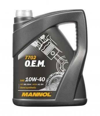 Mannol MN7702-5 Engine oil Mannol 7702 O.E.M. 10W-40, 5L MN77025: Buy near me at 2407.PL in Poland at an Affordable price!