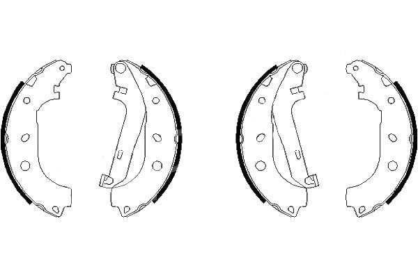 Hans Pries 302 331 016 Brake shoe set 302331016: Buy near me in Poland at 2407.PL - Good price!