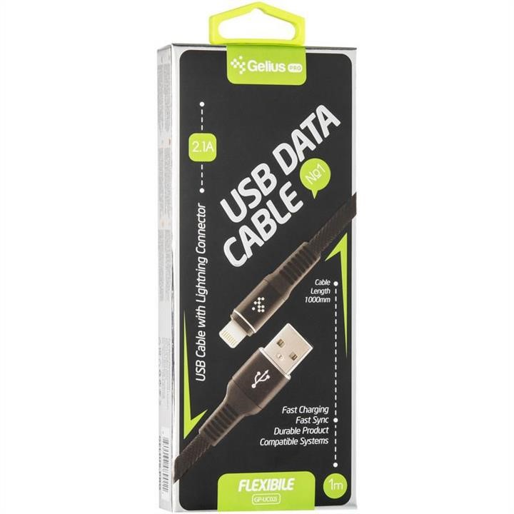 USB Cable Gelius Pro Flexible GP-UC02i Lightning Grey Gelius 00000071465