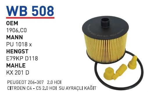 Wunder WB-508 Фільтр палива WB508: Приваблива ціна - Купити у Польщі на 2407.PL!