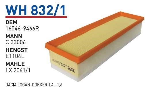 Wunder WH8321 Air filter WH8321: Buy near me in Poland at 2407.PL - Good price!