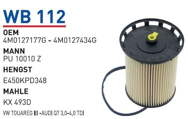 Wunder WB 112 Fuel filter WB112: Buy near me in Poland at 2407.PL - Good price!