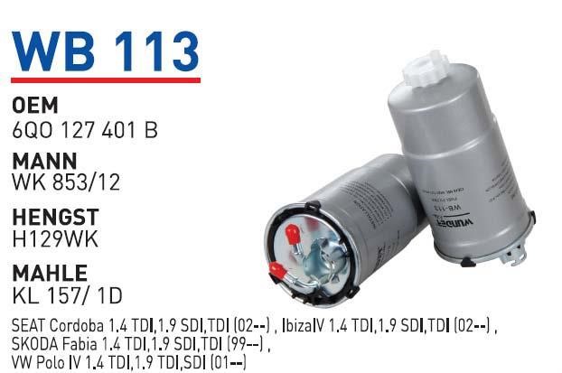 Wunder WB 113 Fuel filter WB113: Buy near me in Poland at 2407.PL - Good price!