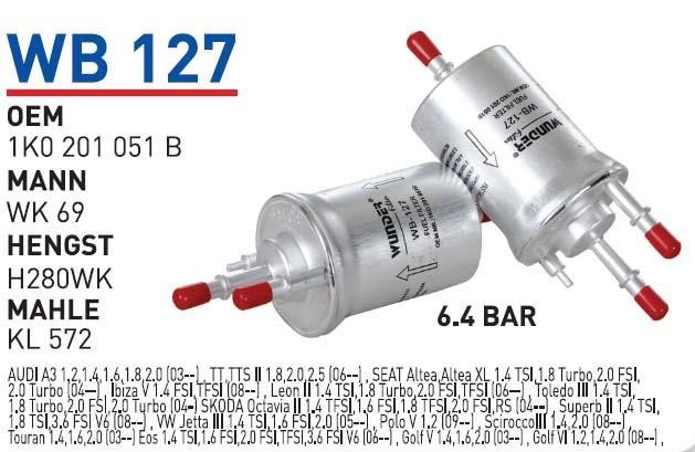 Wunder WB 127 Fuel filter WB127: Buy near me in Poland at 2407.PL - Good price!