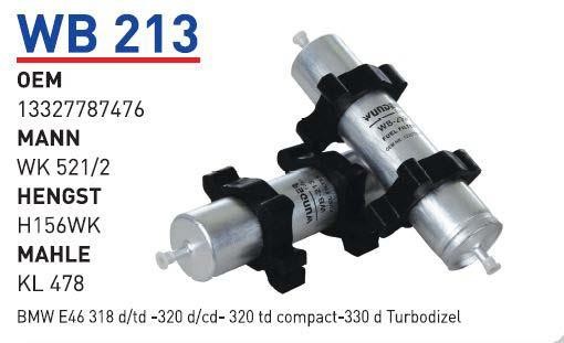 Wunder WB 213 Fuel filter WB213: Buy near me in Poland at 2407.PL - Good price!