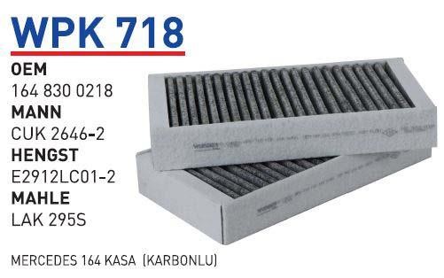 Wunder WPK 718 Фильтр салона с активированным углем WPK718: Отличная цена - Купить в Польше на 2407.PL!