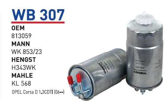 Wunder WB 307 Фільтр палива WB307: Приваблива ціна - Купити у Польщі на 2407.PL!