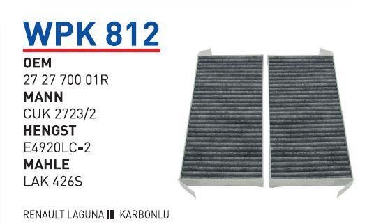 Wunder WPK 812 Filtr kabinowy z węglem aktywnym WPK812: Dobra cena w Polsce na 2407.PL - Kup Teraz!