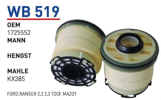 Wunder WB 519 Filtr paliwa WB519: Dobra cena w Polsce na 2407.PL - Kup Teraz!