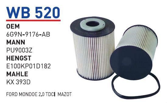 Wunder WB 520 Fuel filter WB520: Buy near me in Poland at 2407.PL - Good price!